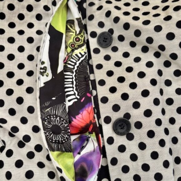 Desigual Black and White Coat Size 14 - Picture 7 of 8